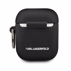Karl Lagerfeld Silikoninis Ikonik dėklas AirPods 1/2 - juodas