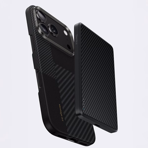 Benks Montage magnetinis Armor Air Kevlar dėklas su metaliniu rėmeliu 600D+1500D (MB69) Iphone 17 Pro telefonui juodas