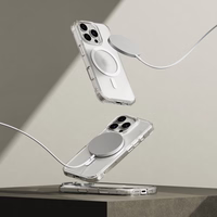 Ringke Fusion Magnetinis iPhone 16 Pro Max dėklas - matinė skaidri