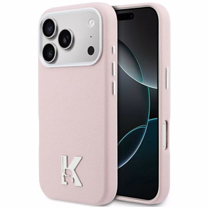 "Karl Lagerfeld Karl Head" logotipas "MagSafe" dėklas "iPhone 17 Pro Max" - rožinis