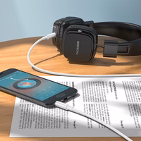 Borofone Kabelis AUX BL21 Lemon - 3,5 mm audio kištukas į 3,5 mm audio kištuką - 1 metro ilgio mėlynas kabelis