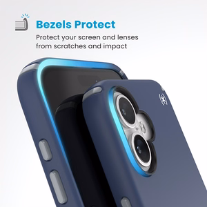 Speck Presidio2 Pro dėklas su MagSafe ir ClickLock, skirtas iPhone 16 Plus, „Coastal Blue/Dust Grey“