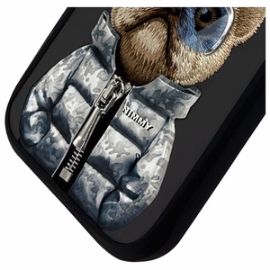 Nimmy Cool&Cute 2.0 Šuns dėklas telefonui iPhone 16 Pro - juodas