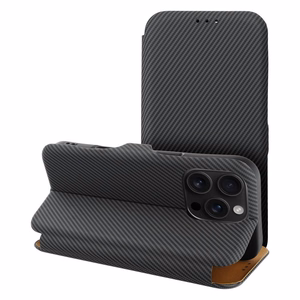 FOLIO šoninis magnetinis knygos tipo dėklas telefonui IPHONE 16 PRO pilkas