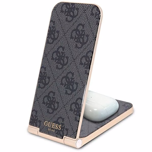 Guess 4G Pattern MagSafe складное 2 в 1 15W индуктивное зарядное устройство - чёрный