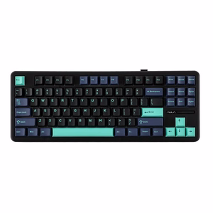 AULA Gasket F87 Pro klaviatūra juoda žydra mėlyna GrayWoodV4 RGB
