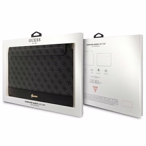 Guess 4G Stripe Metal Logo dėklas 14" nešiojamam kompiuteriui - juodas
