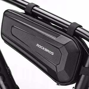 Rockbros B67 vandeniui atsparus dviračio rėmo krepšys - juodas