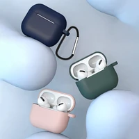 Dėklas AirPods 3 silikoninis minkštas ausinių dėklas + raktų pakabukas omaro užsegimas pakabukas tamsiai mėlynas (dėklas D)