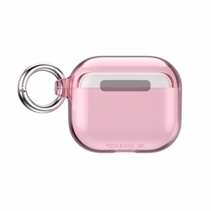 Speck Presidio Clear dėklas, skirtas Apple AirPods 3, su Microban antimikrobine apsauga, „Icy Pink“ spalvos