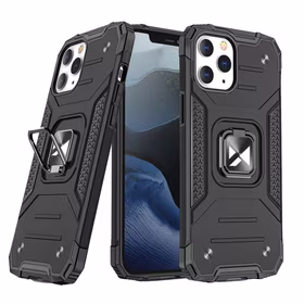Wozinsky Ring Armor Case stovas tvirtas atsparus dėklas iPhone 13 Pro Max juodas