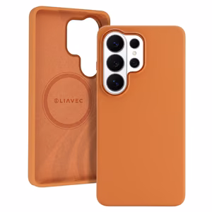 Liavec Silky Case with Metal Camera Frame for Samsung Galaxy S26 Ultra orange