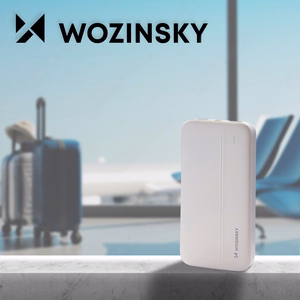 Išorinė baterija Wozinsky Li-Po 10000mAh 2x USB balta (WPBWE1)