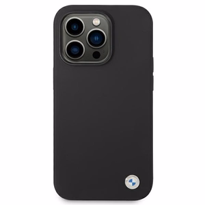 Dėklas BMW BMHCP14MSILBK iPhone 14 Plus 6.7 - juodas silikoninis logotipas