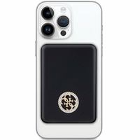 Guess Magnetinė 4G Strassed Metalinis Logotipas indukcinė išorinė baterija 5W 3000mAh - juoda