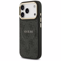 GUESS dėklas telefonui (m) IPHONE 17 Pro suderinamas su MagSafe PU 4G W/ Classic - juodas