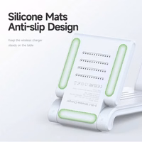 Bevielis įkroviklis Duzzona "W10-A 3in1" baltas 15W (skirta iPhone / Apple Watch / Airpods)