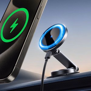 Joyroom JR-ZS408 magnetic holder with 15W inductive charger for car cockpit - black