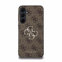 Guess 4G Big Metal Logo dėklas telefonui Samsung Galaxy A35 - rudas
