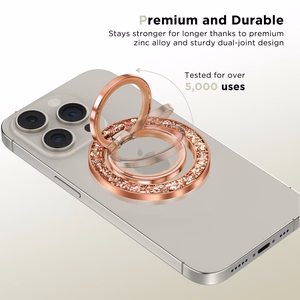 Tech-Protect MMR200 magnetinis laikiklis / žiedas su MagSafe - rožinis su kristalais
