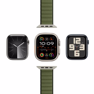 Puro Extreme nailoninis dirželis Apple Watch 42/44/45/49 mm - tamsiai žalias