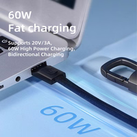 Tech-Protect Ultraboost DNA laidas su pakabuku USB-C PD 60W / 3A - pilkas