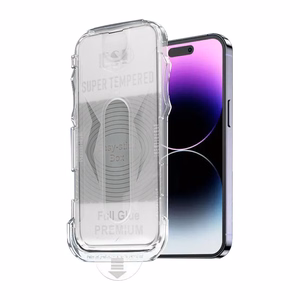 Apsauginis stiklas pilno klijų Easy-Stick Box skirtas IPHONE 16 PRO MAX juodas