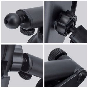 Automobilinis universalus telefono laikiklis Forcell regular arm tvirtinamas ant prietaisų skydelio, juodas