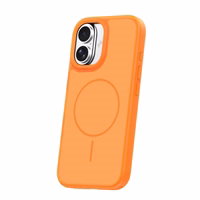 Frame Thin Mag dėklas for iPhone 16 6,1" oranžinis