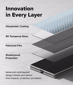Ringke Easy Slide Privacy 360 2 vnt. privatumo apsauginių stiklų rinkinys, skirtas Samsung Galaxy Z Fold 8 Ultra