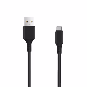 Setty kabelis USB - USB-C 1,0 m 3A juodas