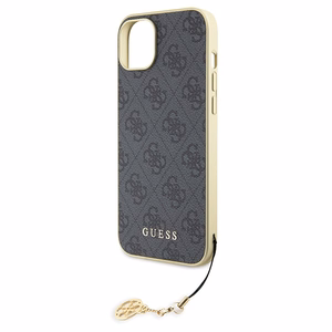 Guess 4G Charms Collection dėklas telefonui iPhone 15 Plus - pilkas