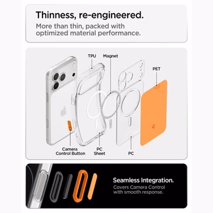 Spigen Ultra Hybrid MagSafe dėklas iPhone 18 Pro Max / 17 Pro Max, oranžinis