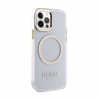 Guess GUHMP12MHTRMD iPhone 12/12 Pro 6.1" auksinis/auksinis hardcase Metal Outline Magsafe