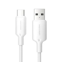 USB 2.0 A į USB-C 3A kabelis Vention CTQWF 1M (baltas)