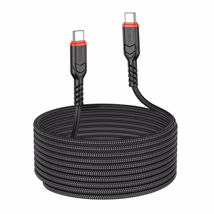 Kabelis USB C į USB C Hoco 3A 60W 3 m X59 juodas