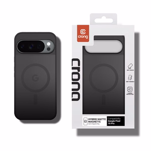 Crong Hybrid Matte Magnetic - MagSafe dėklas Google Pixel 10 Pro (juodas)