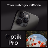 Spigen Glas.tR EZ Fit Optik Kameros apsauginis stiklas iPhone 14 Pro / Pro Max / 15 Pro / Pro Max / 16 Pro / Pro Max / 17 Pro / 17 Pro Max - juodas 2 vnt