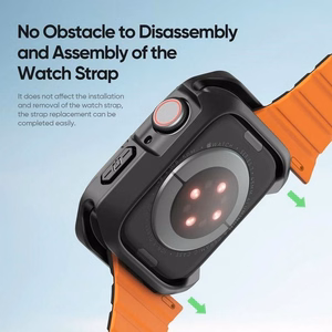 DUX DUCIS dėklas TAMO Apple Watch 10 serijai 42 mm skaidrus su juodu