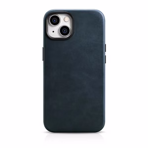 Чехол iCarer Oil Wax Premium Leather для iPhone 14 Plus магнитный кожаный с MagSafe тёмно-синий
