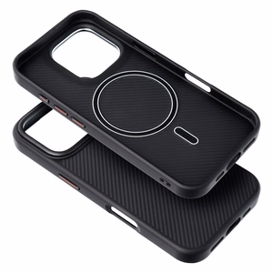 Carbon Elite Magnetinis dėklas telefonui suderinamas su MagSafe IPHONE 16e (SE 4 2025) juodas