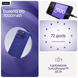 Motorola edge 70 fusion 17,2 cm (6.78") Dviguba SIM jungtis Android 16.0 5G C tipo USB 12 GB 256 GB 7000 mAh Violetinė
