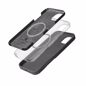 Crong Color Cover Magnetic MagSafe dėklas, skirtas iPhone 16 Pro Max, titano spalvos