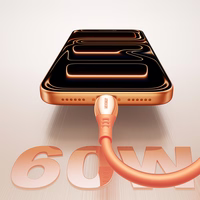 Joyroom S-A59 Vibrant Series 60W USB-C - USB-C Laidas 1.2m - oranžinis