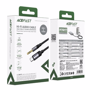 Acefast J11 USB-C į 3.5mm mini jack laidas 1m - juodas