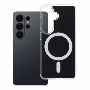 Case for Samsung S26 Clear Fusion Mag Cover compatible with MagSafe black