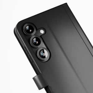 Puro atverčiamas dėklas su pinigine Samsung Galaxy S25 - juodas