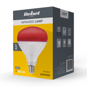 Rebel R125 infraraudonųjų spindulių lempa, 100 W, 220–240 V
