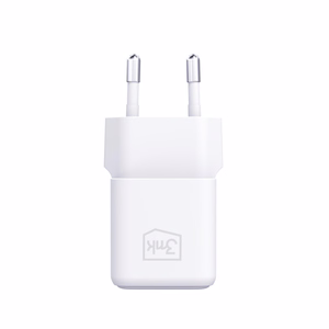 3mk Hyper Charger PD GaN 25W sieninis įkroviklis su USB-C laidu – baltas