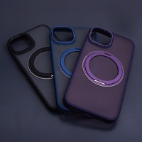 Mag Ring Rotating dėklas telefonui iPhone 12 / 12 Pro 6,1" violetinis